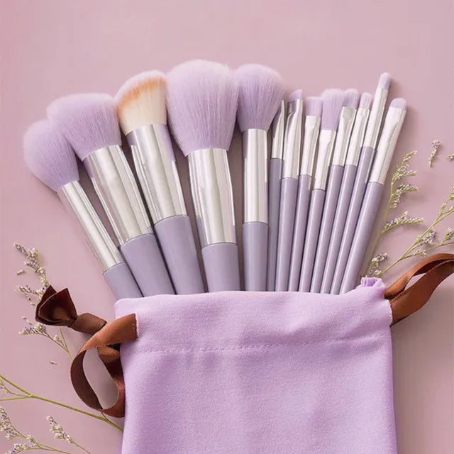 13Pcs Soft Fluffy Makeup Brushes Set for Cosmetics Foundation Blush Powder Eyeshadow Kabuki Blending Makeup Brush Beauty Tool