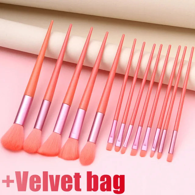 13Pcs Soft Fluffy Makeup Brushes Set for Cosmetics Foundation Blush Powder Eyeshadow Kabuki Blending Makeup Brush Beauty Tool