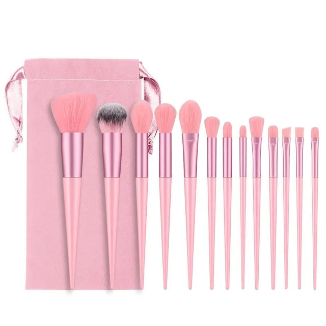 13Pcs Soft Fluffy Makeup Brushes Set for Cosmetics Foundation Blush Powder Eyeshadow Kabuki Blending Makeup Brush Beauty Tool