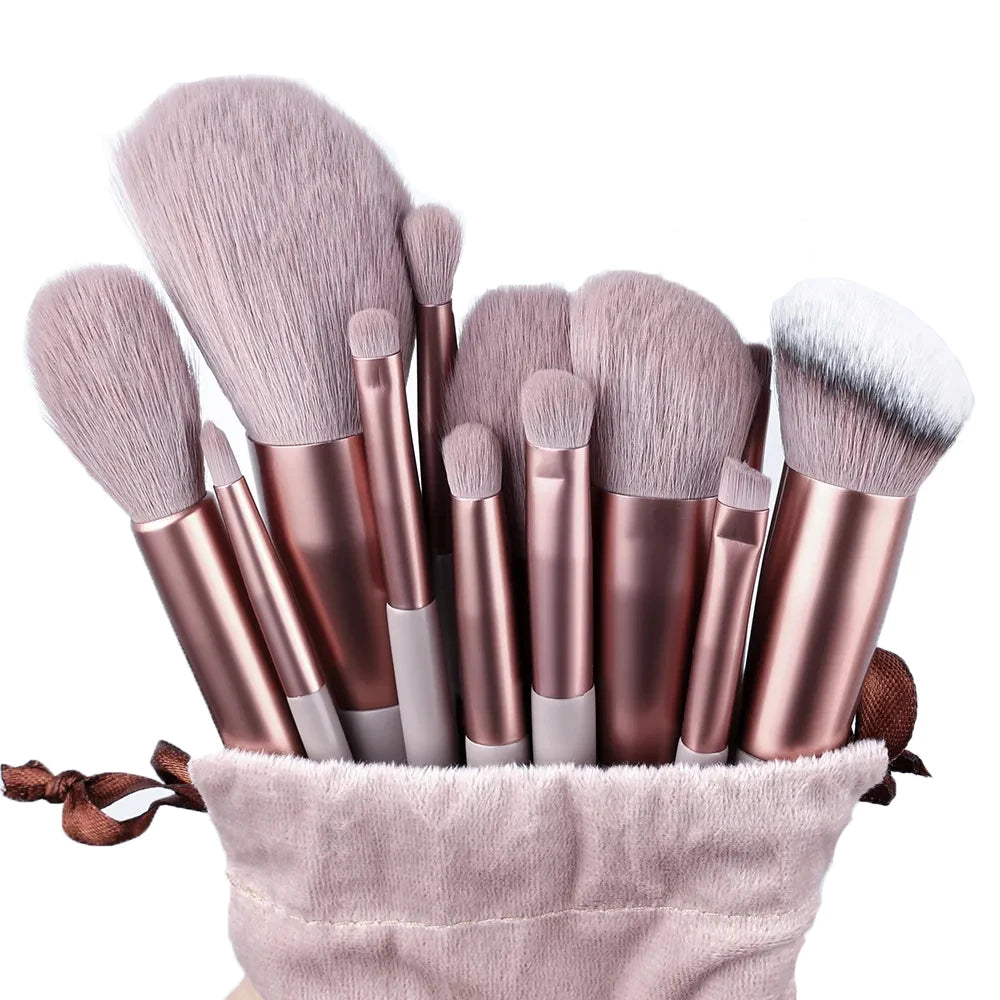 13Pcs Soft Fluffy Makeup Brushes Set for Cosmetics Foundation Blush Powder Eyeshadow Kabuki Blending Makeup Brush Beauty Tool